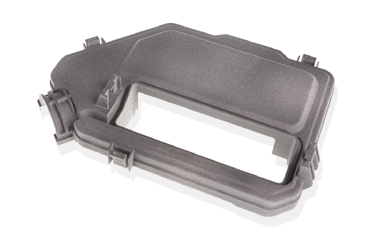 MJF - Initial prototype of a cover for an automotive component, manufactured in MJF PA12